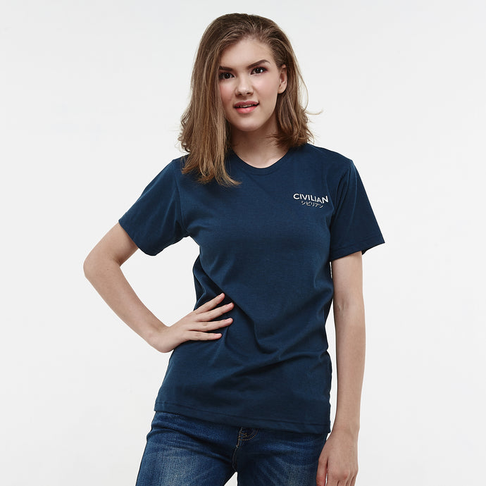 Navy Fuzzy Shirt Baju Kaos Pria Wanita