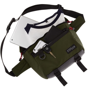Alpha Crossbody Bag / Waistbag Green Army / Tas Selempang untuk tablet iPad pro 11" Samsung