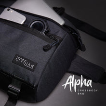 Load image into Gallery viewer, Alpha Tas Selempang Black For tablet iPad pro 11&quot; Samsung/  Crossbody Bag / Waistbag Black